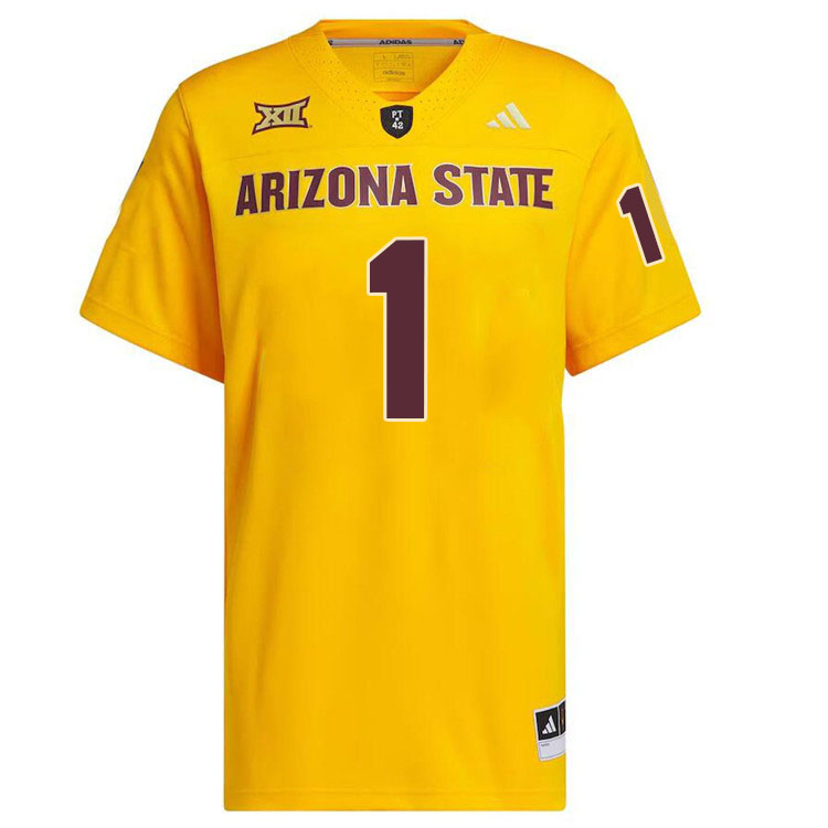 #1 Keith Abney II Arizona State Sun Devils College Football Jerseys Stitched-Gold
